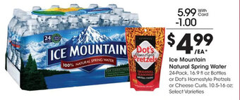 Kroger Ice Mountain Natural Spring Water offer