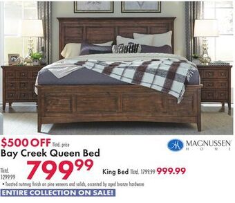 Boscov's Bay creek queen bed offer