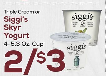 DeCicco & Sons Siggi's skyr yogurt offer