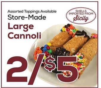DeCicco & Sons Large cannoli offer