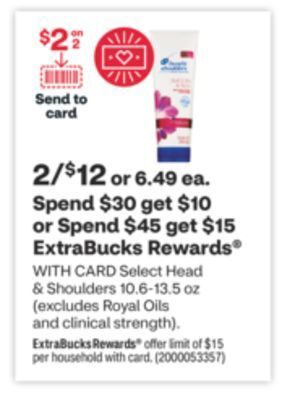 CVS Select head & shoulders 10.6-13.5 oz offer