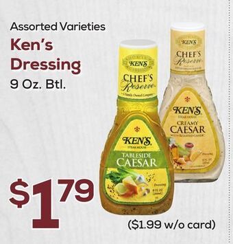 DeCicco & Sons Ken's dressing offer