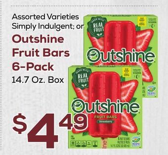 DeCicco & Sons Outshine fruit bars 6-pack offer