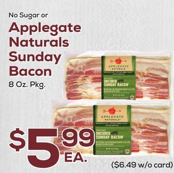 DeCicco & Sons Applegate naturals sunday bacon offer