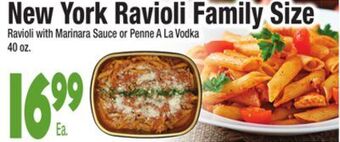 King Kullen New york ravioli family size offer