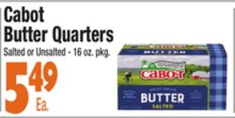 King Kullen Cabot butter quarters offer