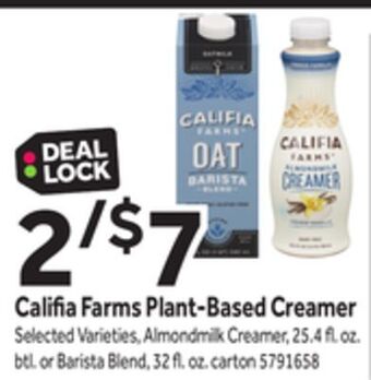 Stop&Shop Califia farms plant-based creamer offer