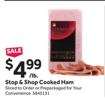 Stop&Shop Stop & shop cooked ham offer