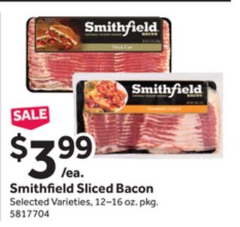 Stop&Shop Smithfield sliced bacon offer