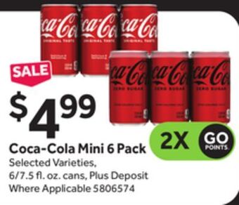 Stop&Shop Coca-cola mini 6 pack offer
