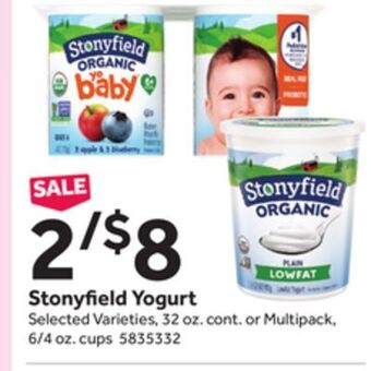 Stop&Shop Stonyfield yogurt offer
