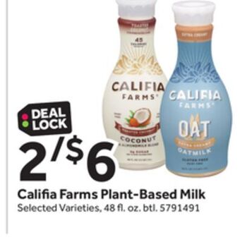 Stop&Shop Califia farms plant-based milk offer