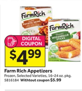 Stop&Shop Farm rich appetizers offer