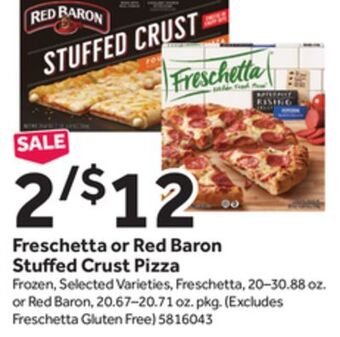 Stop&Shop Freschetta or red baron stu ed crust pizza offer