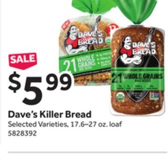 Stop&Shop Dave's killer bread offer