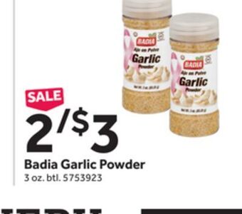 Stop&Shop Badia garlic powder offer