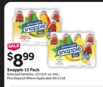 Stop&Shop Snapple 12 pack offer