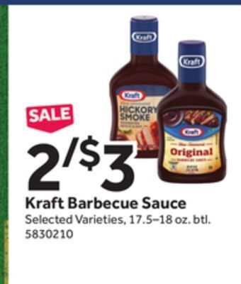 Stop&Shop Kraft barbecue sauce offer