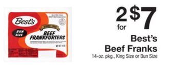 The Fresh Grocer Beef franks offer