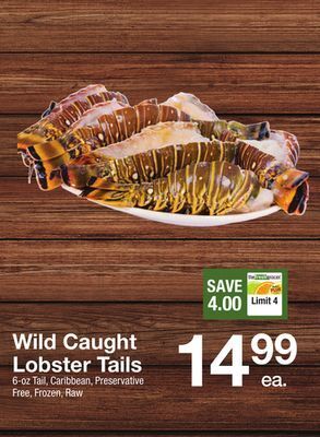 The Fresh Grocer Wild caught lobster tails offer