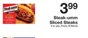 The Fresh Grocer Sliced steaks offer