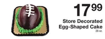 The Fresh Grocer Store decorated egg-shaped cake offer
