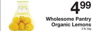 The Fresh Grocer Organic lemons offer