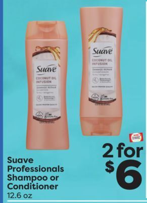 Weis Markets Suave professionals shampoo or conditioner offer