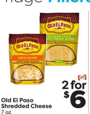 Weis Markets Old el paso shredded cheese offer