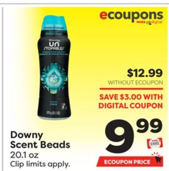 Weis Markets Downy scent beads offer