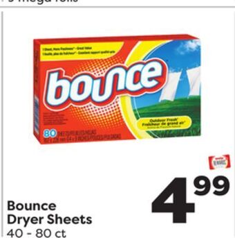 Weis Markets Bounce dryer sheets offer