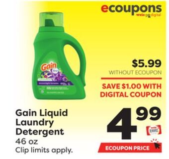 Weis Markets Gain liquid laundry detergent offer