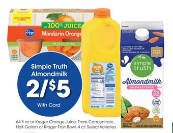 Kroger Simple Truth Almondmilk offer