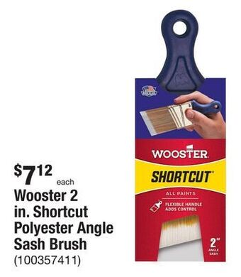 The Home Depot Wooster 2 in. shortcut polyester angle sash brush offer
