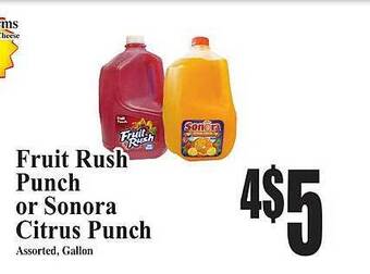 Baja Ranch Fruit rush punch or sonora citrus punch offer