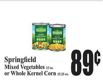 Baja Ranch Springfield mixed vegetables or whole kernel corn offer