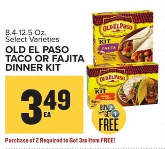 Food Lion Old el paso taco or fajita dinner kit offer
