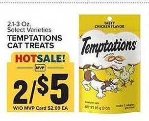 Food Lion Temptations cat treats offer
