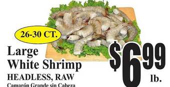Baja Ranch Large white shrimp offer