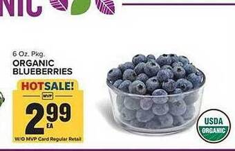 Food Lion Organic blueberries offer
