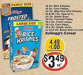 IGA Kellogg's cereal offer