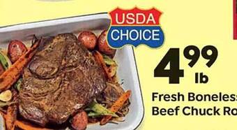 Save a Lot Fresh boneless beef chuck roast offer