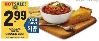 Food Lion 73% lean fresh ground beef offer