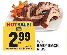 Food Lion Baby back ribs offer