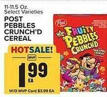 Food Lion Post pebbles crunch'd cereal offer