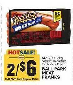 Food Lion Ball park meat franks offer