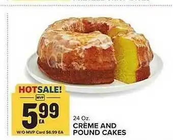 Food Lion Crème and pound cakes offer