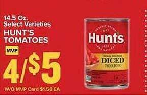 Food Lion Hunt's tomatoes offer