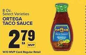 Food Lion Ortega taco sauce offer