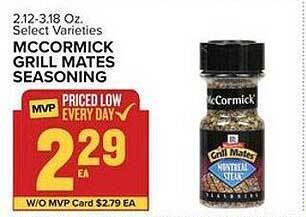 Food Lion Mccormick grill mates seasoning offer